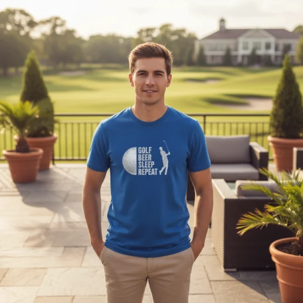 Golf Repeat | Unisex T-Shirt | Slogan wählbar