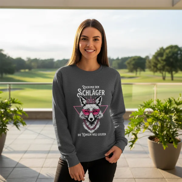 Reich mir den Schläger, die Königin will golfen | Unisex Pullover