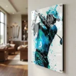 Golfer im Durchschwung | Graffiti | Acrylglasdruck