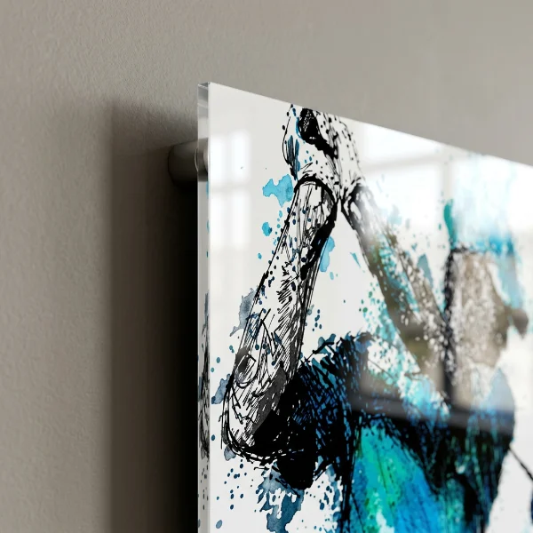 Golfer im Durchschwung | Graffiti | Acrylglasdruck