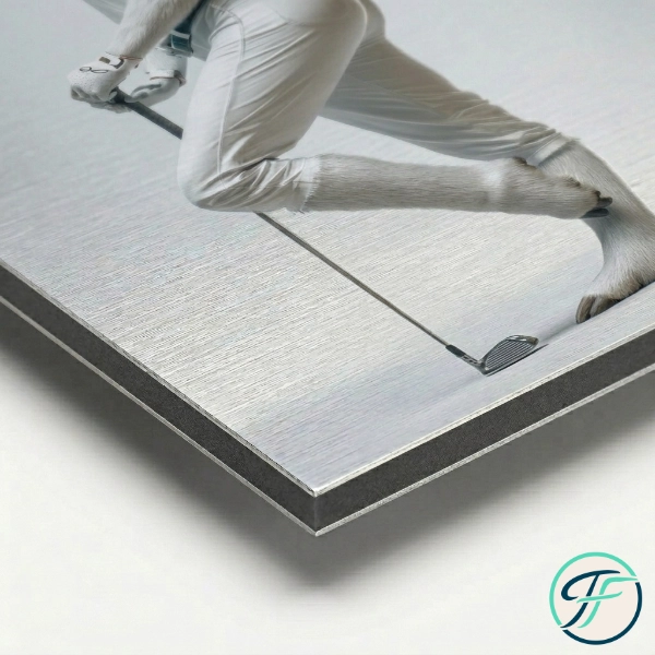 Antilope als Golferin | Aluminiumdruck