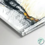 Golfer im Abschwung | Dynamische skizzierte Sportillustration | Acrylglasdruck