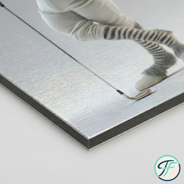zebra_alu_nah Zebra als Golfer | Aluminiumdruck
