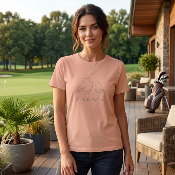 nice-one peach f w Nice One | Premium Shirt – Pin
